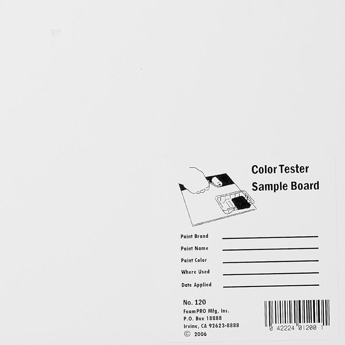 FoamPRO Color Tester Sample Board Display