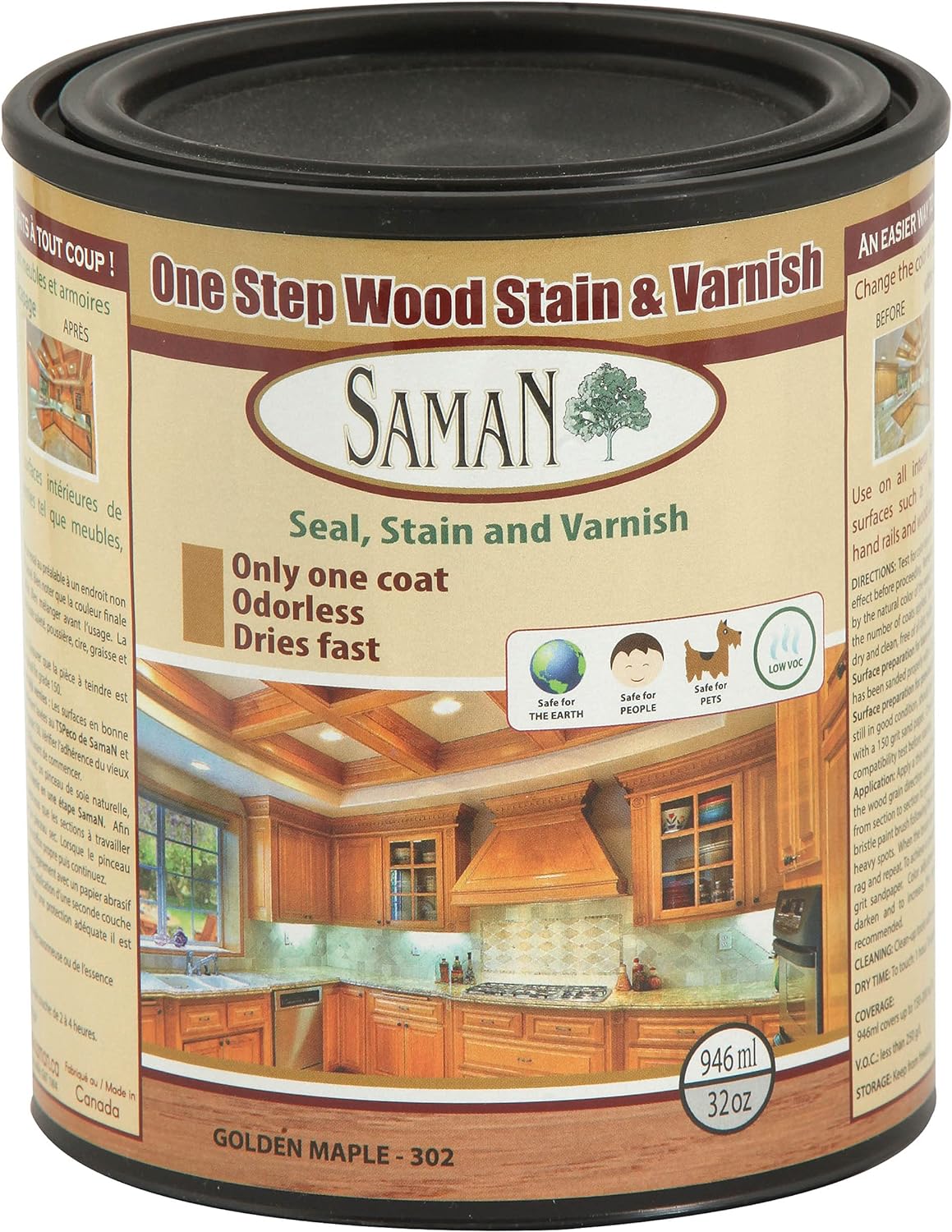 SamaN One Step Wood Stain and Varnish