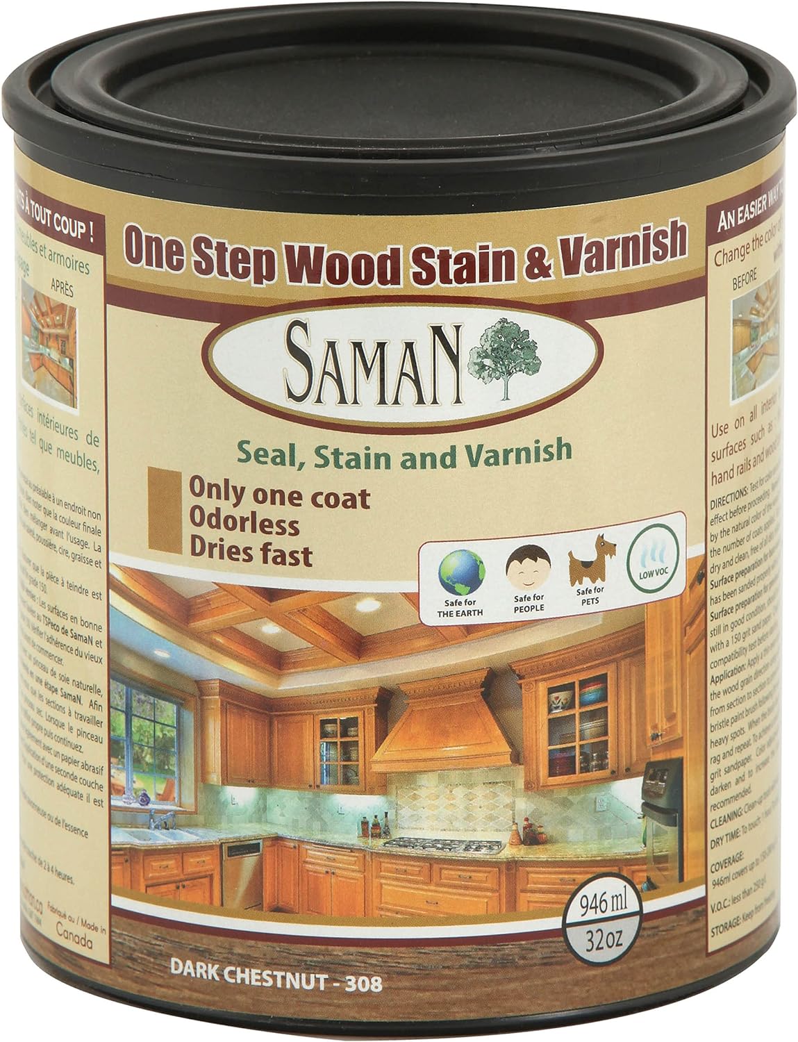 SamaN One Step Wood Stain and Varnish