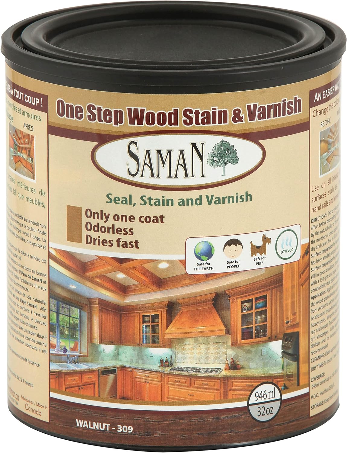 SamaN One Step Wood Stain and Varnish