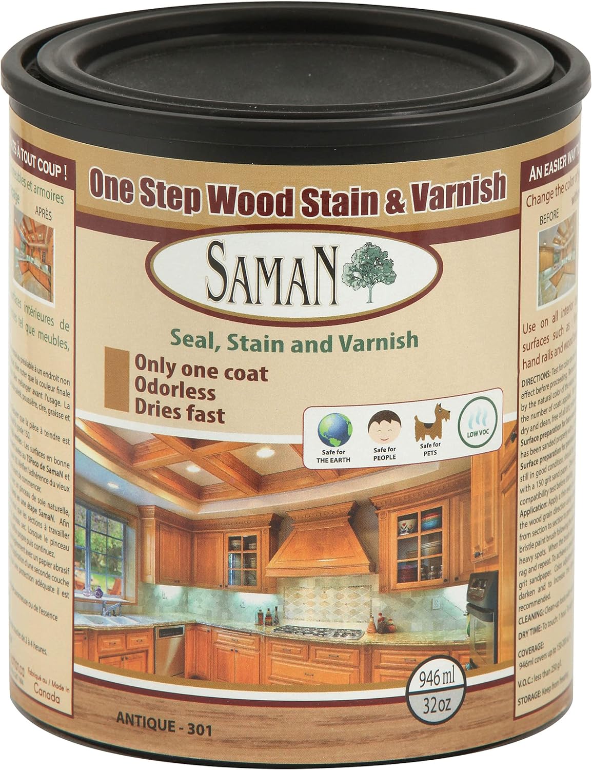 SamaN One Step Wood Stain and Varnish