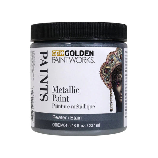 Golden Paintworks Metallic Paint 8oz Pewter