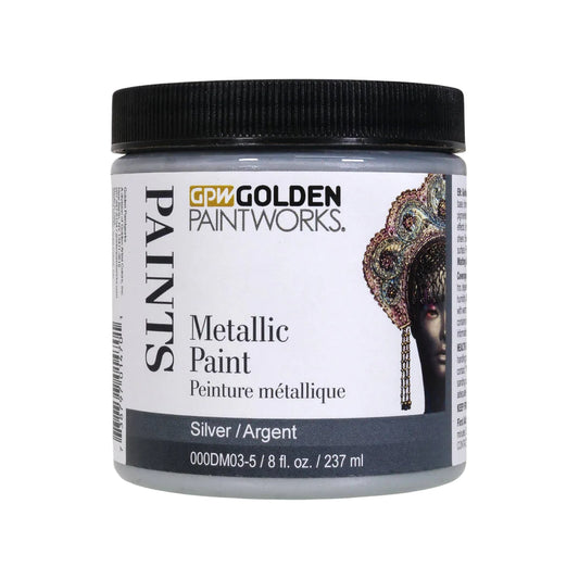 Golden Paintworks Metallic Paint 8oz Silver