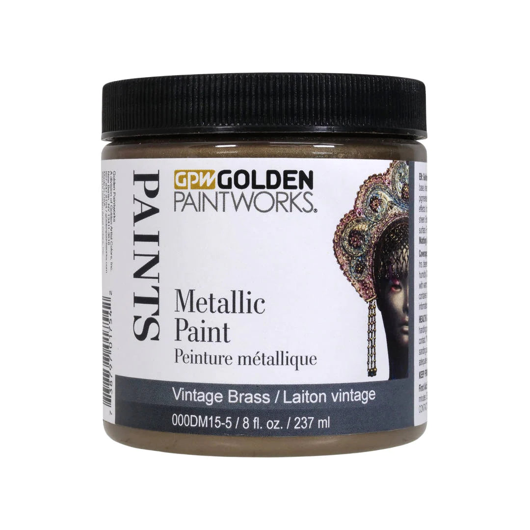 Golden Paintworks Metallic Paint 8oz Vintage Brass