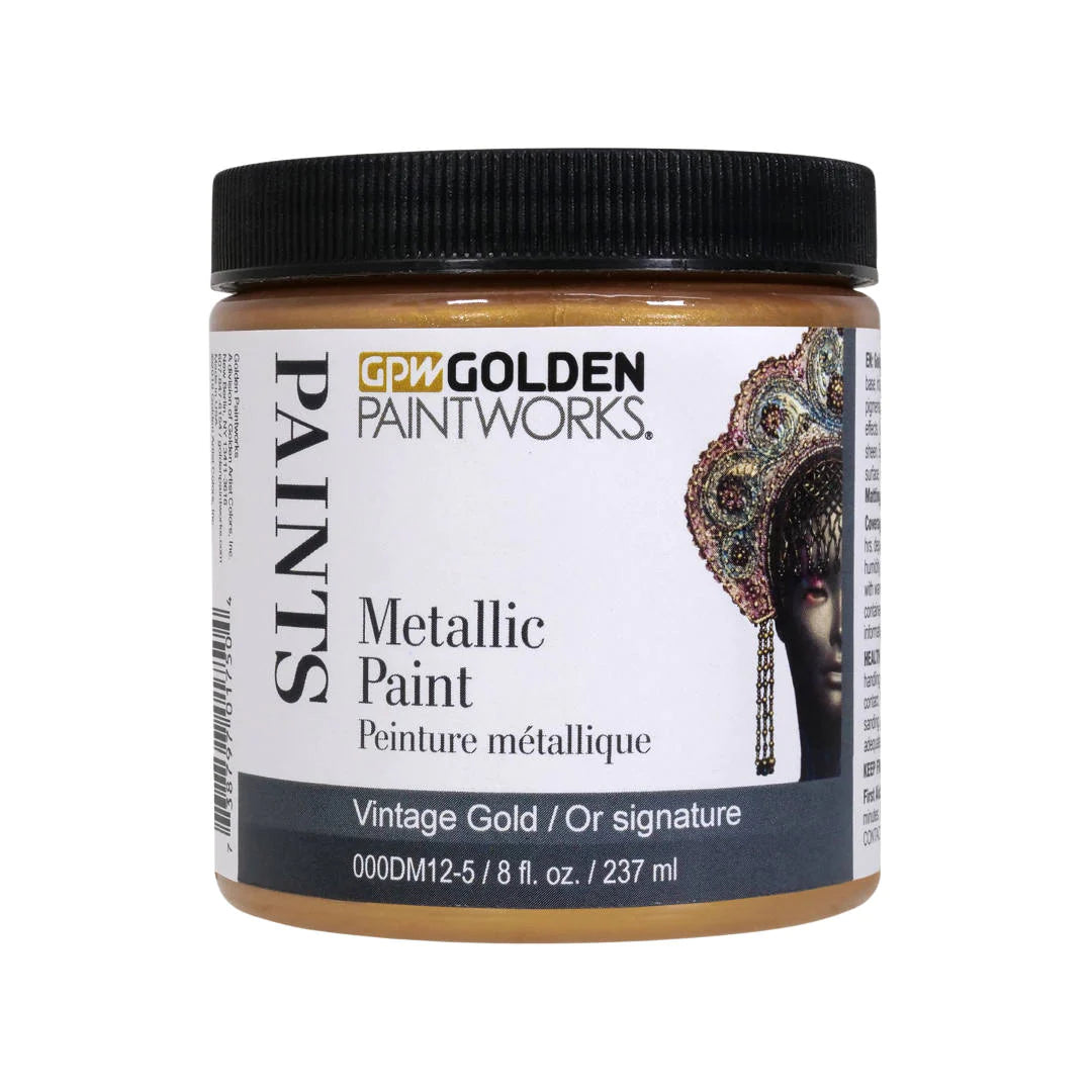 Golden Paintworks Metallic Paint 8oz Vintage Gold