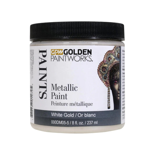 Golden Paintworks Metallic Paint 8oz White Gold